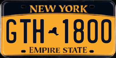 NY license plate GTH1800