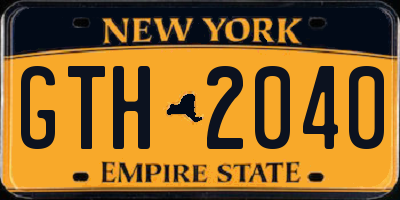 NY license plate GTH2040