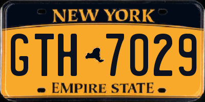 NY license plate GTH7029