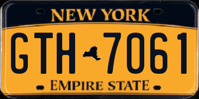 NY license plate GTH7061