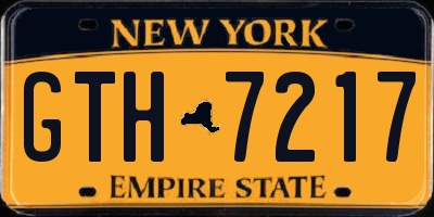 NY license plate GTH7217