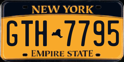 NY license plate GTH7795