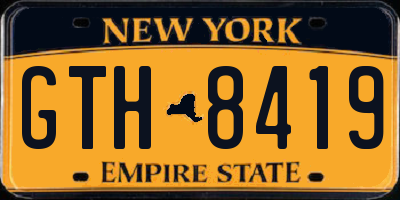 NY license plate GTH8419