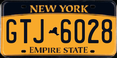 NY license plate GTJ6028