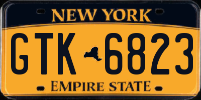 NY license plate GTK6823