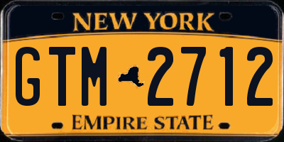 NY license plate GTM2712