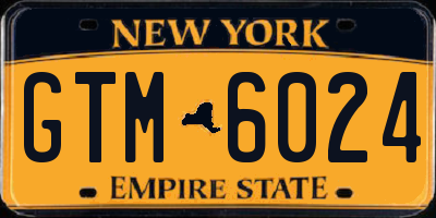NY license plate GTM6024