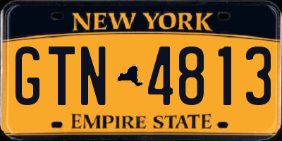 NY license plate GTN4813