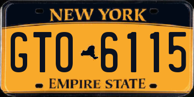 NY license plate GTO6115