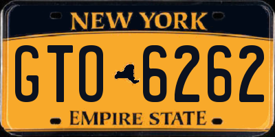 NY license plate GTO6262