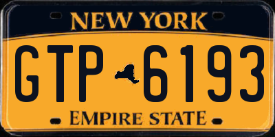 NY license plate GTP6193