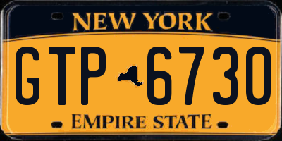 NY license plate GTP6730