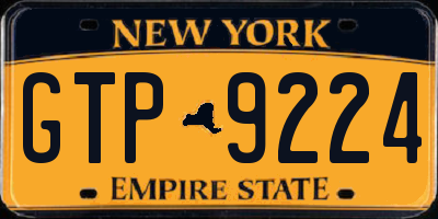 NY license plate GTP9224