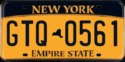 NY license plate GTQ0561