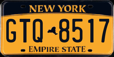 NY license plate GTQ8517