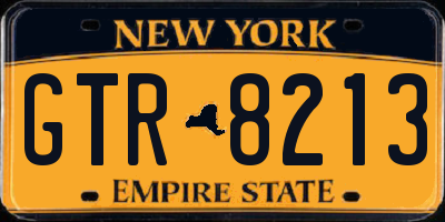 NY license plate GTR8213