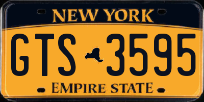 NY license plate GTS3595