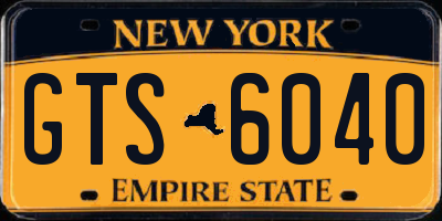 NY license plate GTS6040
