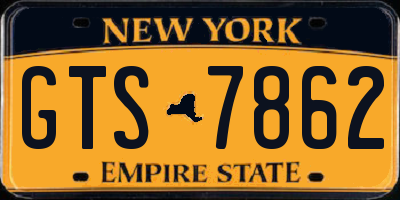NY license plate GTS7862