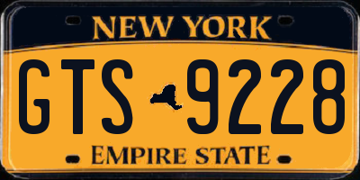NY license plate GTS9228