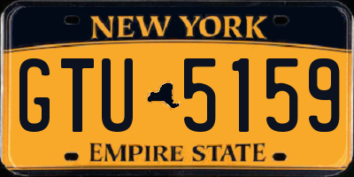 NY license plate GTU5159