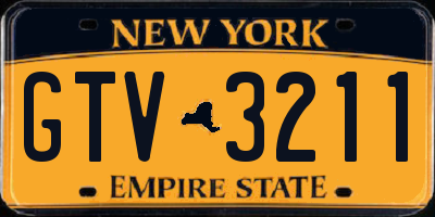 NY license plate GTV3211