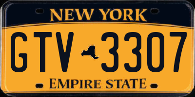 NY license plate GTV3307