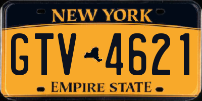NY license plate GTV4621