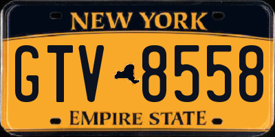 NY license plate GTV8558