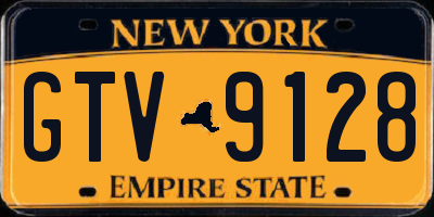 NY license plate GTV9128