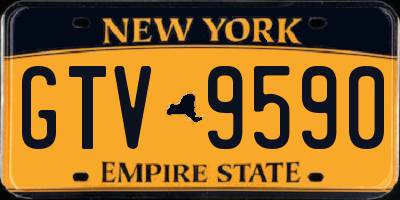 NY license plate GTV9590