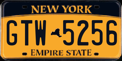 NY license plate GTW5256