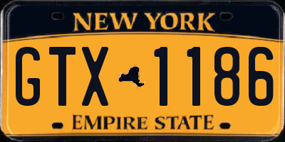 NY license plate GTX1186
