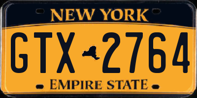 NY license plate GTX2764