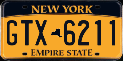 NY license plate GTX6211
