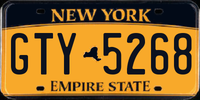 NY license plate GTY5268