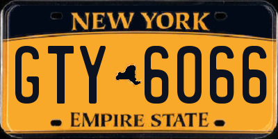 NY license plate GTY6066