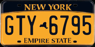 NY license plate GTY6795