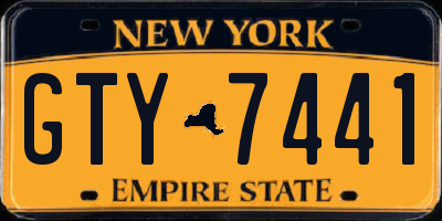 NY license plate GTY7441