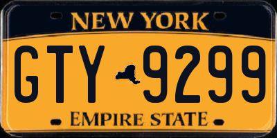 NY license plate GTY9299