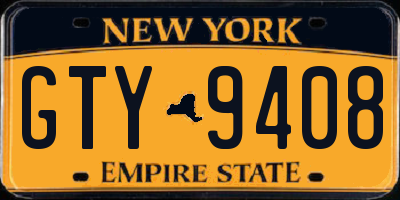 NY license plate GTY9408