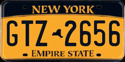 NY license plate GTZ2656