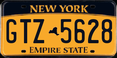 NY license plate GTZ5628