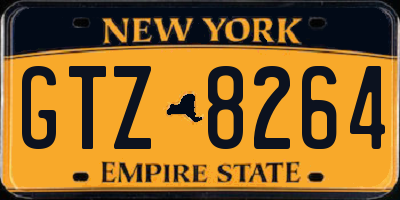 NY license plate GTZ8264