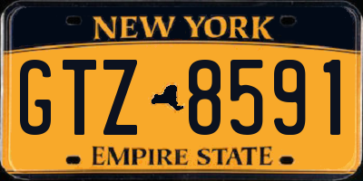 NY license plate GTZ8591