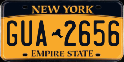 NY license plate GUA2656