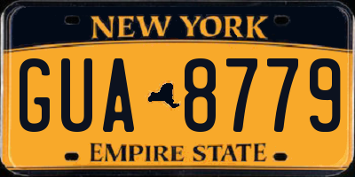 NY license plate GUA8779