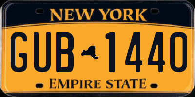NY license plate GUB1440