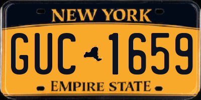 NY license plate GUC1659