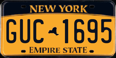 NY license plate GUC1695